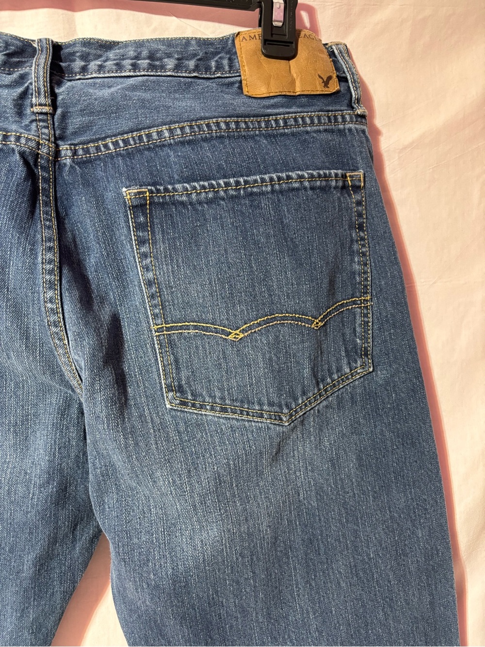 American Eagle Outfitters Men's Medium Blue Straight-Leg Jeans - Picture 8 of 11